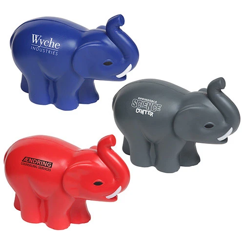 Promotional Elephant with Tusks Stress Ball