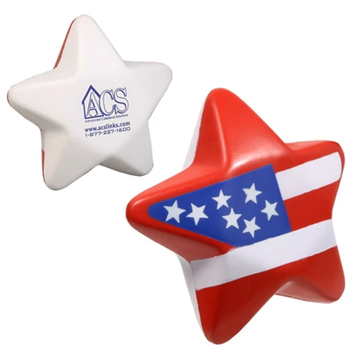 Promotional Patriotic Star Stress Reliever