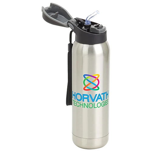 Promotional 17 oz. Pop-Top Vacuum Insulated Stainless Steel Bottle