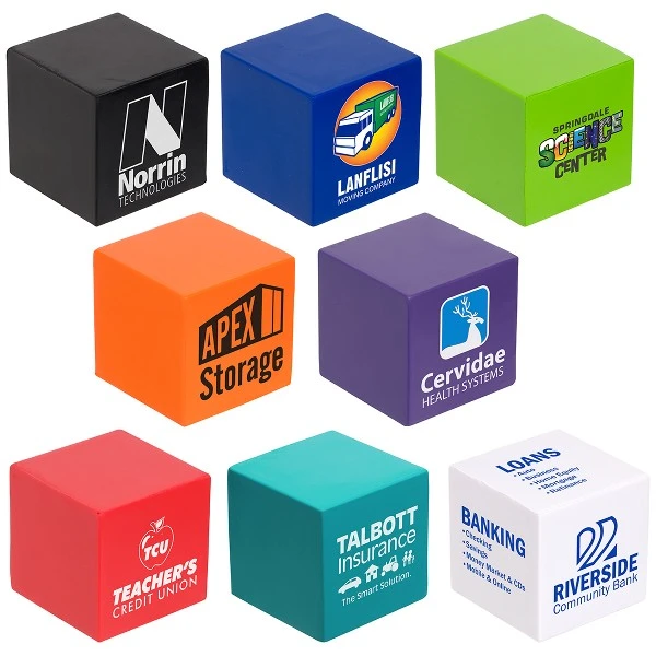 Promotional Cube Stress Reliever with Full Color Imprint