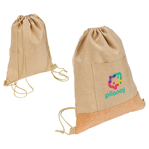 Promotional Carina RPET & Cork Drawstring Backpack