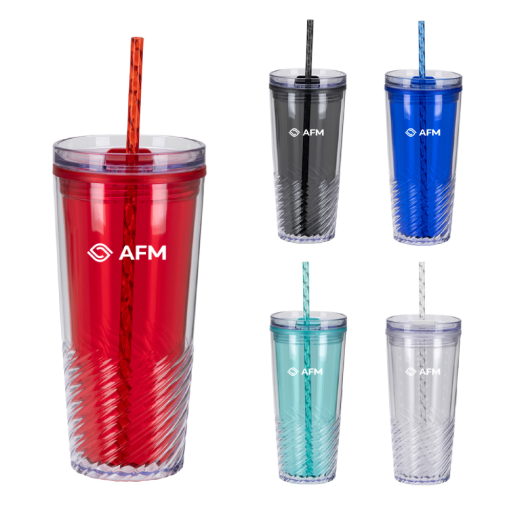 Clio 20 oz 2-in-1 Recycled Acrylic Straw Tumbler Promotional Clio 20 oz 2-in-1 Recycled Acrylic Straw Tumbler