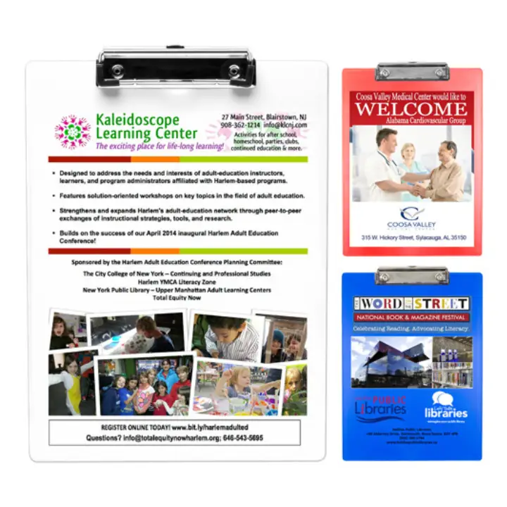 Letter Size Clipboard with Metal Clip (4 Color Process) Promotional Letter Size Clipboard with Metal Clip (4 Color Process)