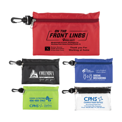 Promotional Large Zipper Pouch with Plastic Hook