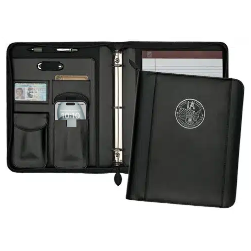Promotional Leather Zippered Three Ring Binder