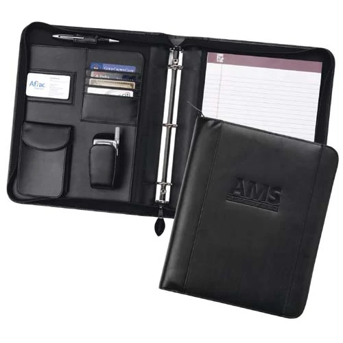Promotional Solutions Leather Ring Binder Folio