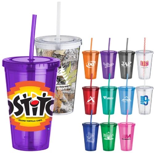 32 OZ Clear Reusable Plastic Cups, 5 Pack Plastic Tumblers with Lids and  Straws, Color Changing Cups for Kids Adults, Cold Party Drinking Cups