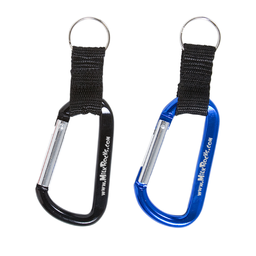 Promotional Carabiner with Strap & Split Ring