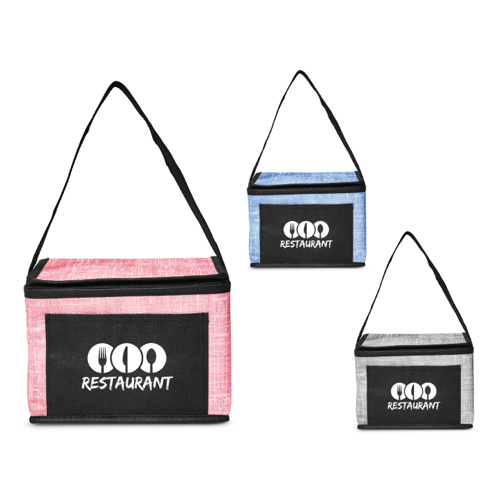 Denim Pattern Non-Woven 6 Pack Lunch Bag Promotional Denim Pattern Non-Woven 6 Pack Lunch Bag