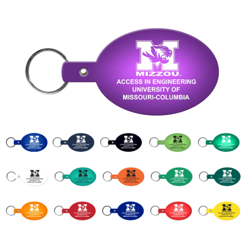 Promotional Oval Flexible Key Tag