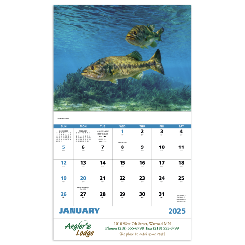 Fishing Custom Calendar(2024)