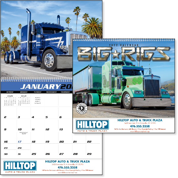 Big Rigs Calendar Truck Theme Items 3.24 Ea