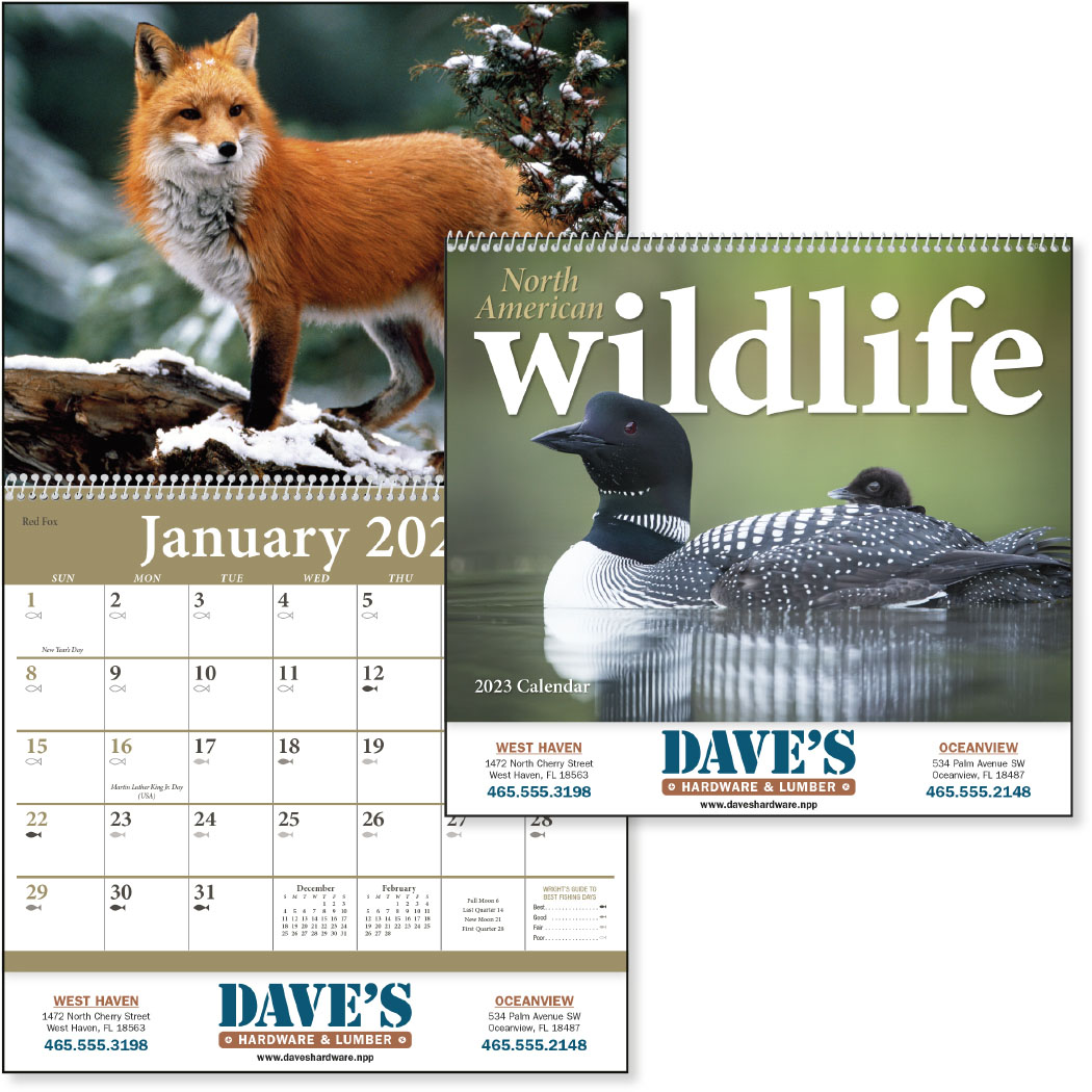 North American Wildlife Wall Calendar | Pets & Animals Calendars | 2.79 Ea