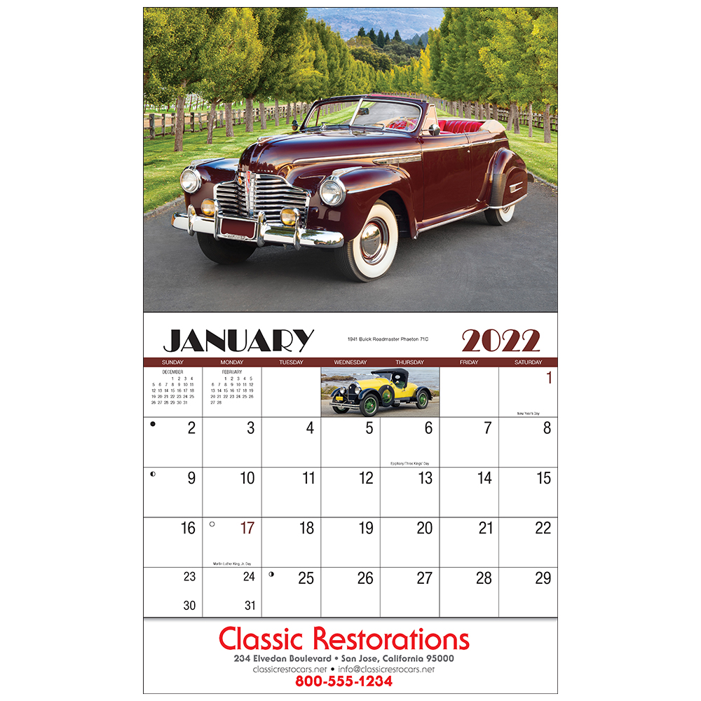 Automotive Classics Calendar Automobile Calendars 1.56 Ea