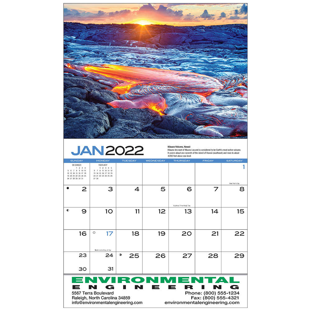 Earth Calendar World Travel Calendars 1.56 Ea