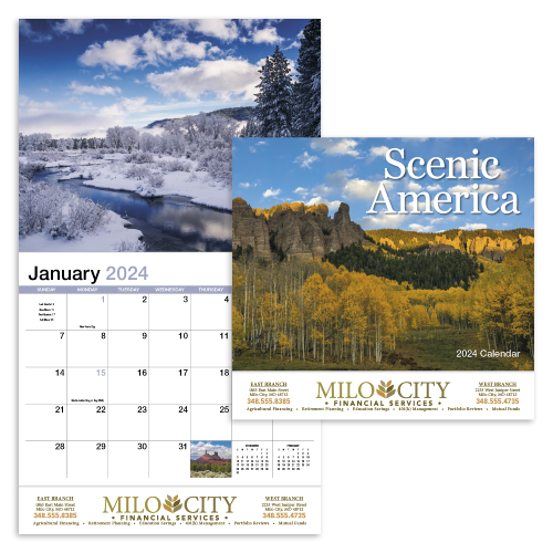 Scenic Custom America Wall Calendar Garrett Specialties