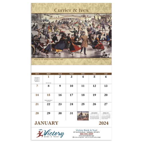 Currier & Ives Wall Calendar Garrett Specialties