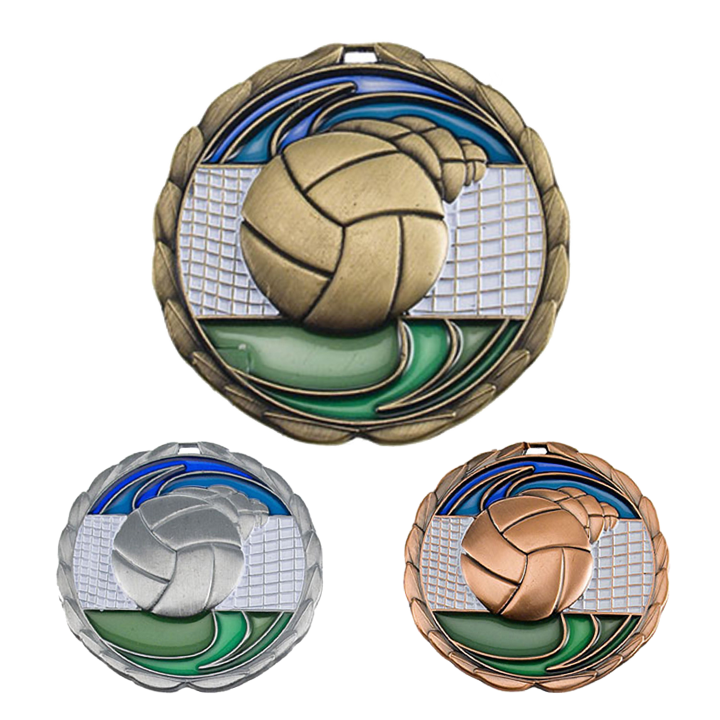 Color Volleyball Medals Promotional Color Volleyball Medals