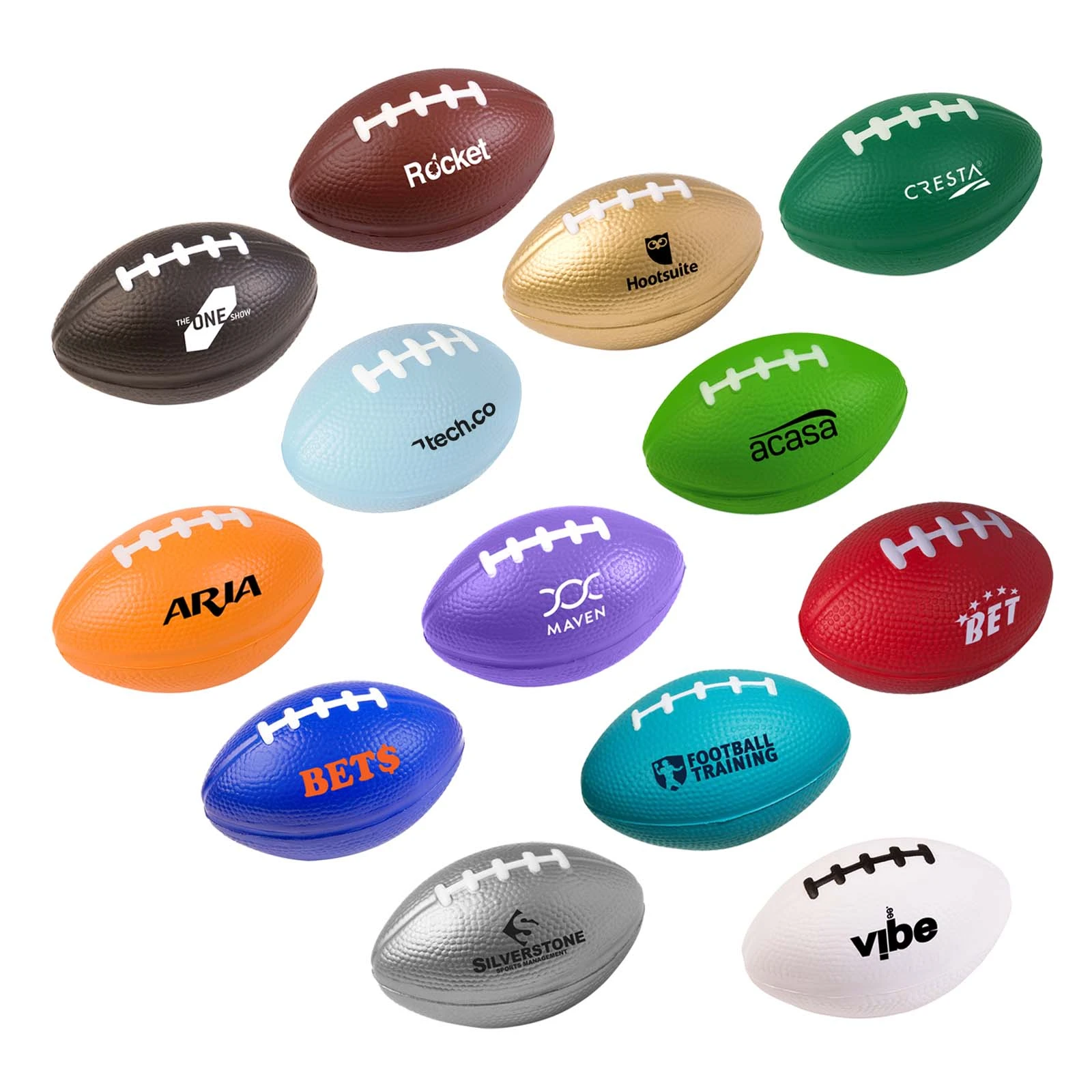 Small Football Stress Reliever - 3 Promotional Small Football Stress Reliever - 3