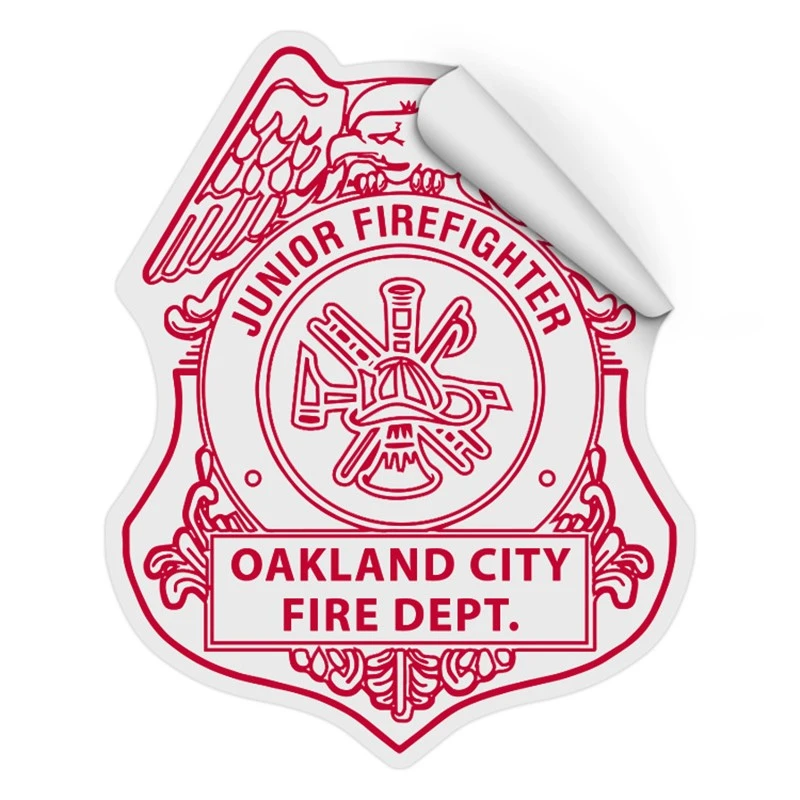 Promotional Firefighter Badge Sticker