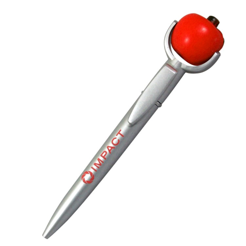 Promotional Stressball Pen - Apple Squeezie Top Pen