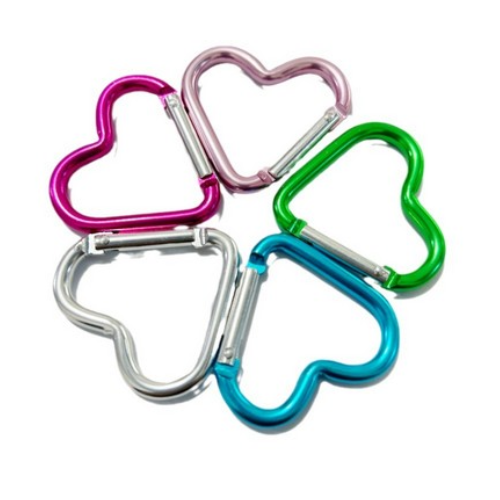 Promotional Heart Shape Carabiner Backpack Carabiner Bottle Buckle