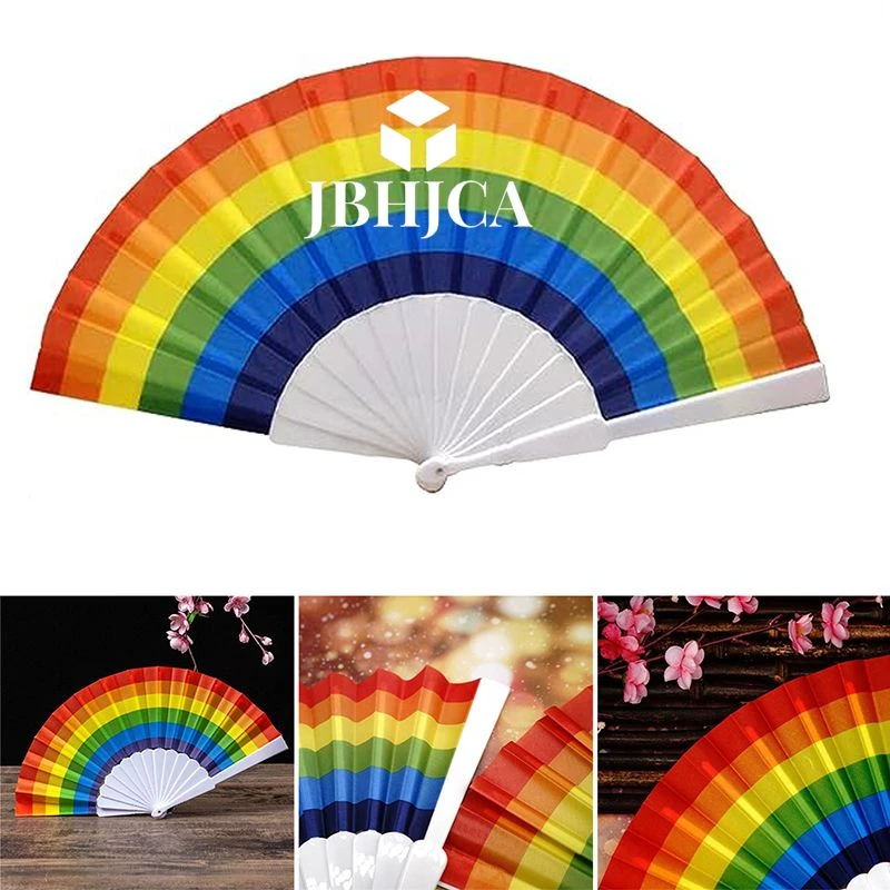 Promotional Rainbow Folding Hand Fan