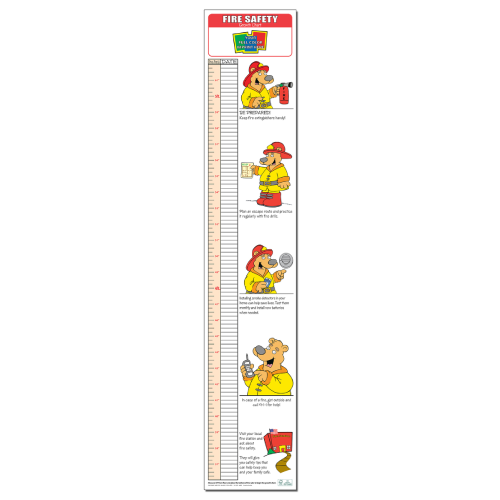 Promotional Fire Safety Children's Growth Chart